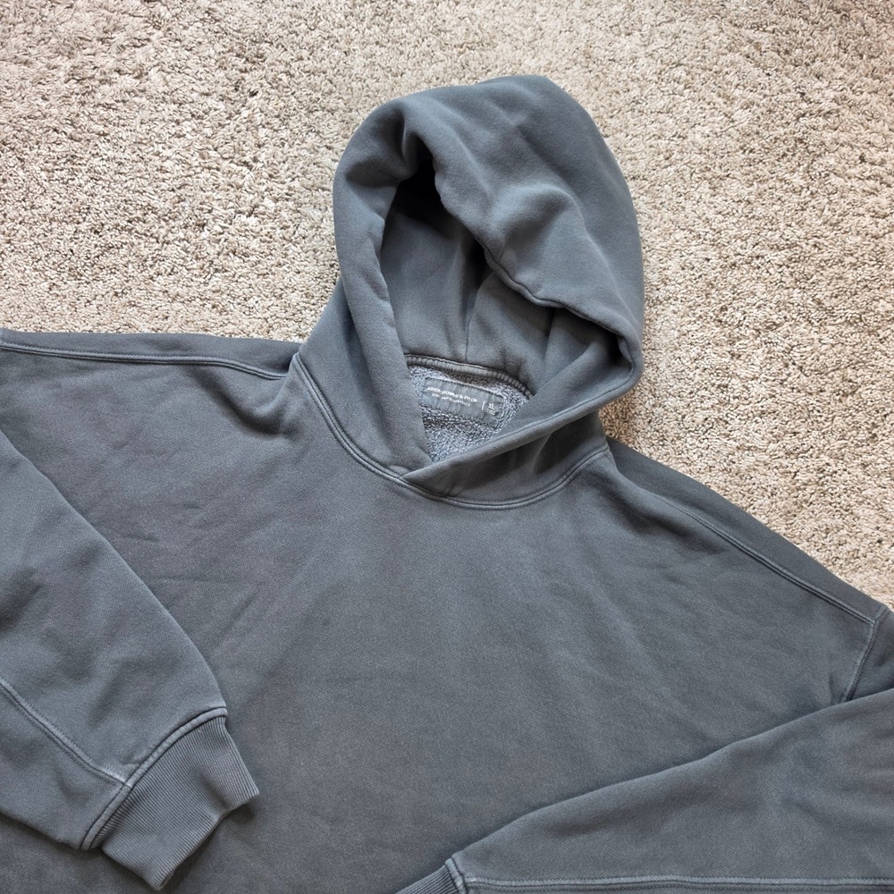 Abercrombie & Fitch Hoodie Mens XL Gray Cotton Blend Soft Essentials Oversized